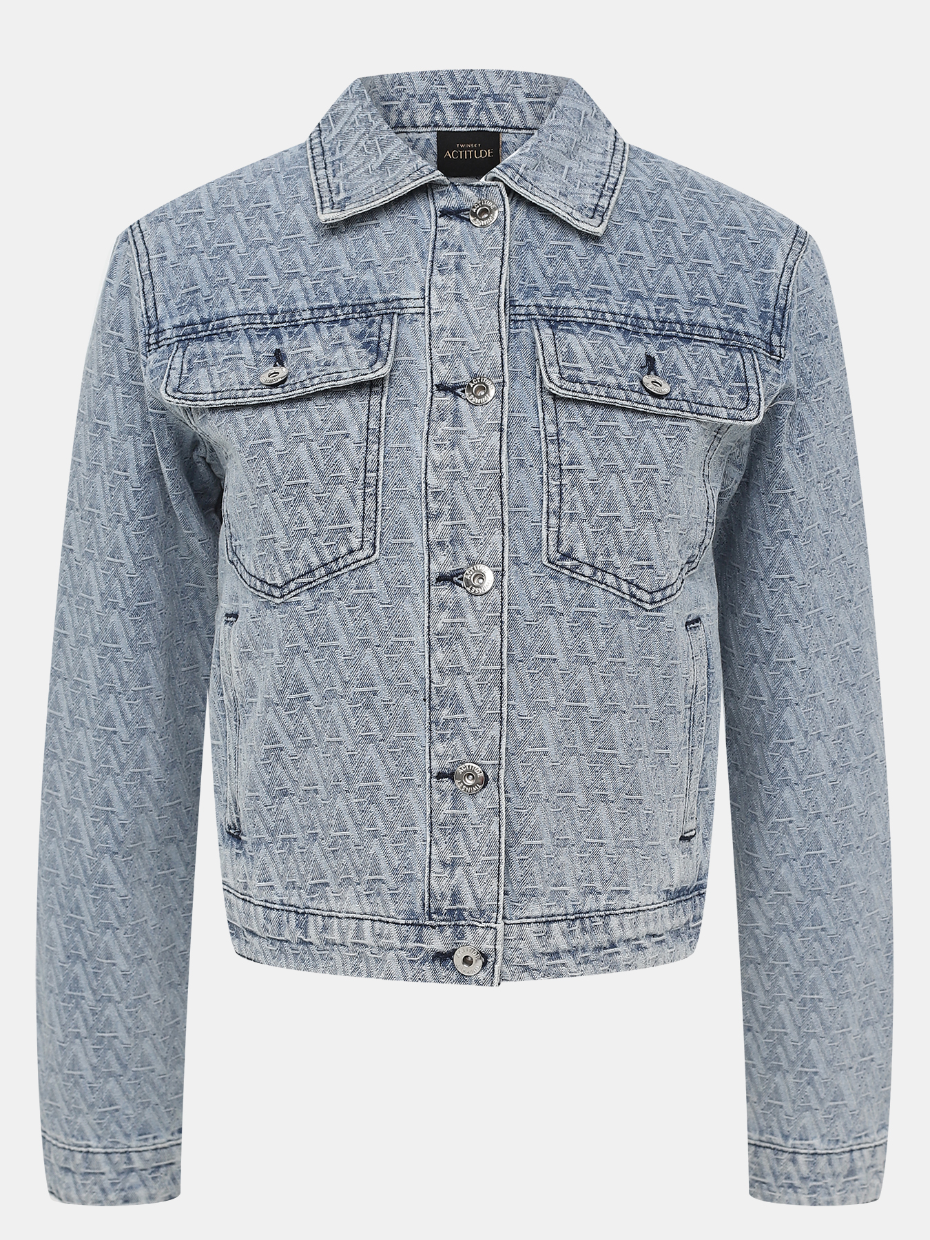Джинсовая куртка TWINSET ACTITUDE 402258-042, цвет мультиколор, размер 42-44