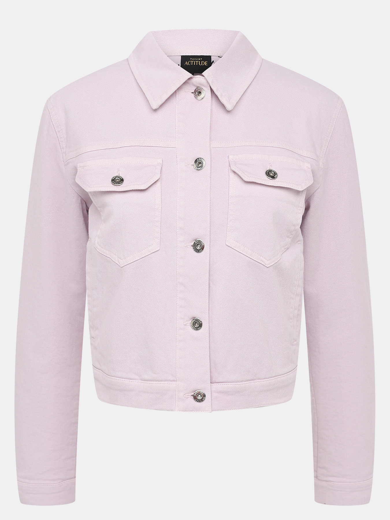 Джинсовая куртка TWINSET ACTITUDE 402259-044, цвет сиреневый, размер 46-48