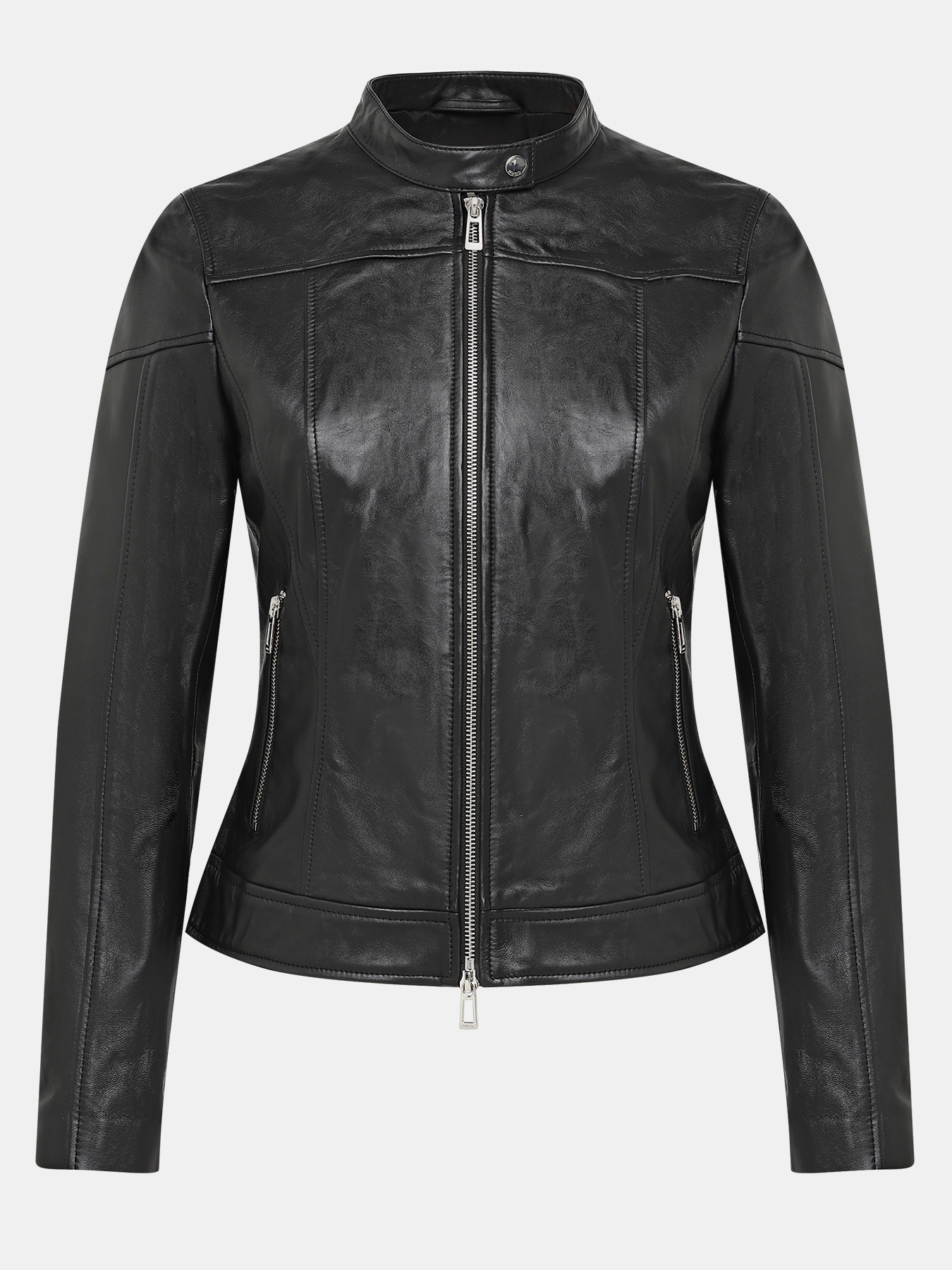 Кожаная куртка Lasena HUGO 406511-045, цвет черный, размер 48-50