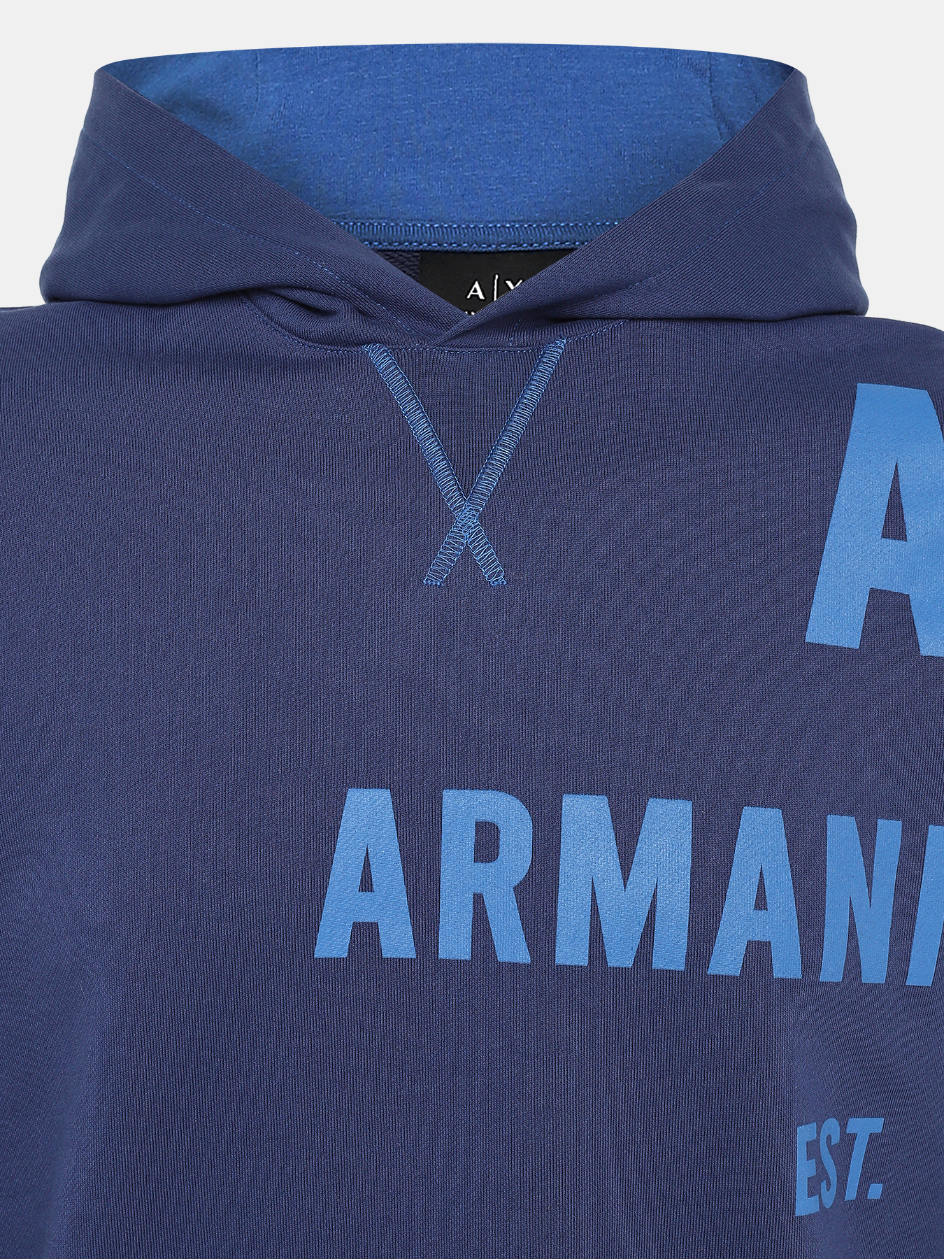 Худи Armani Exchange 409809-044, цвет темно-синий, размер 50-52 - фото 2