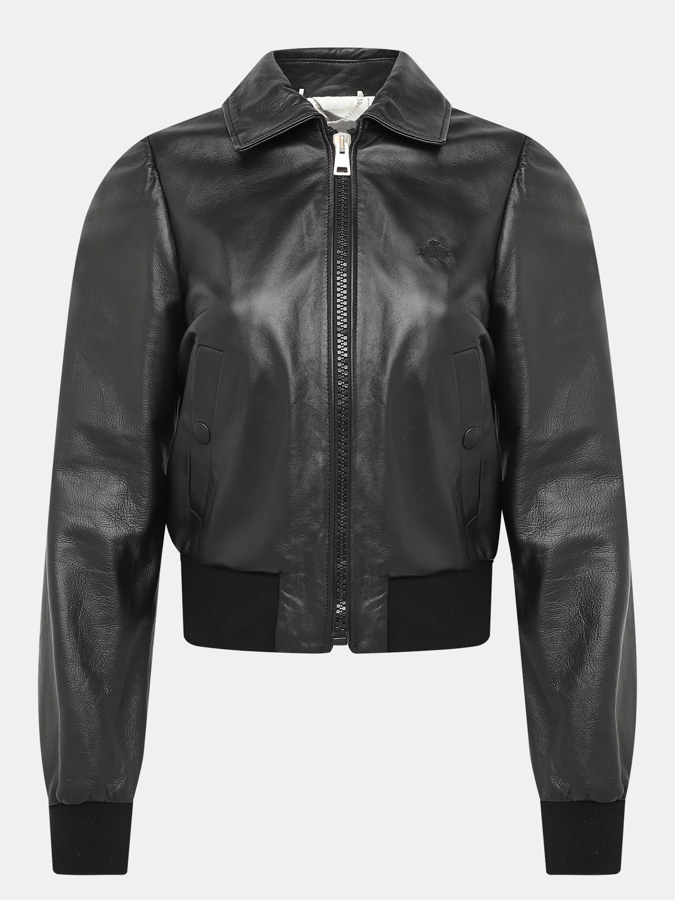 Кожаная куртка REPLAY 410478-044, цвет черный, размер 46-48