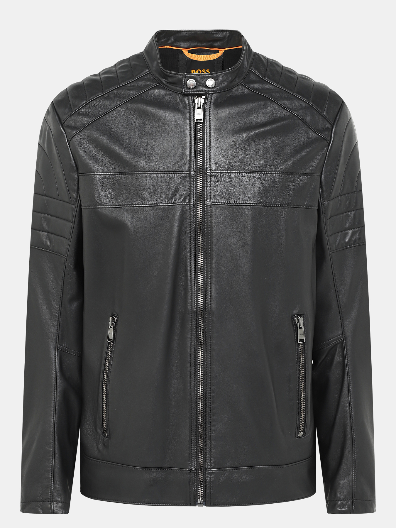 Кожаная куртка Junow BOSS 414125-030, цвет черный, размер 58