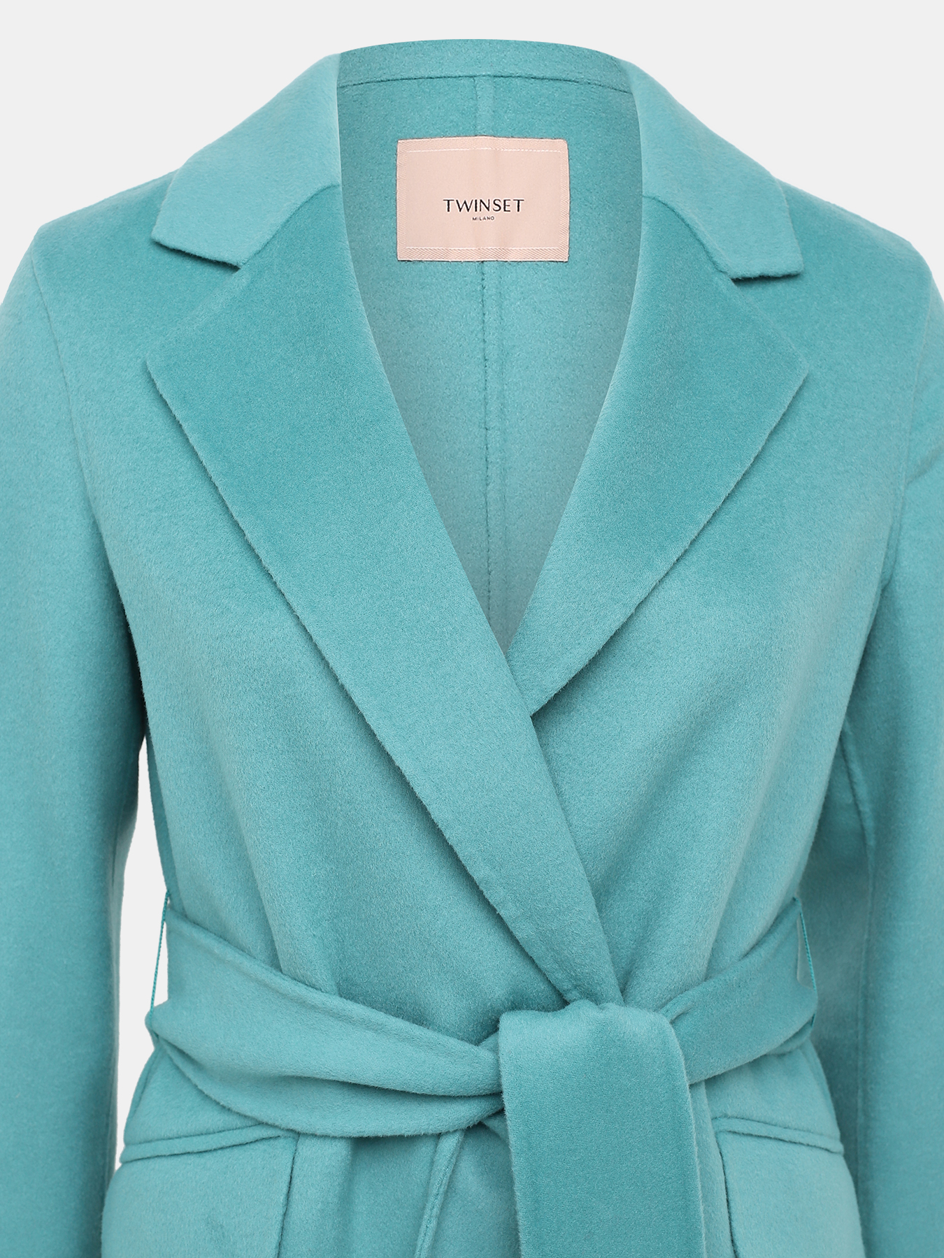 Пальто TWINSET 416454-020, цвет бирюзовый, размер 40 - фото 3