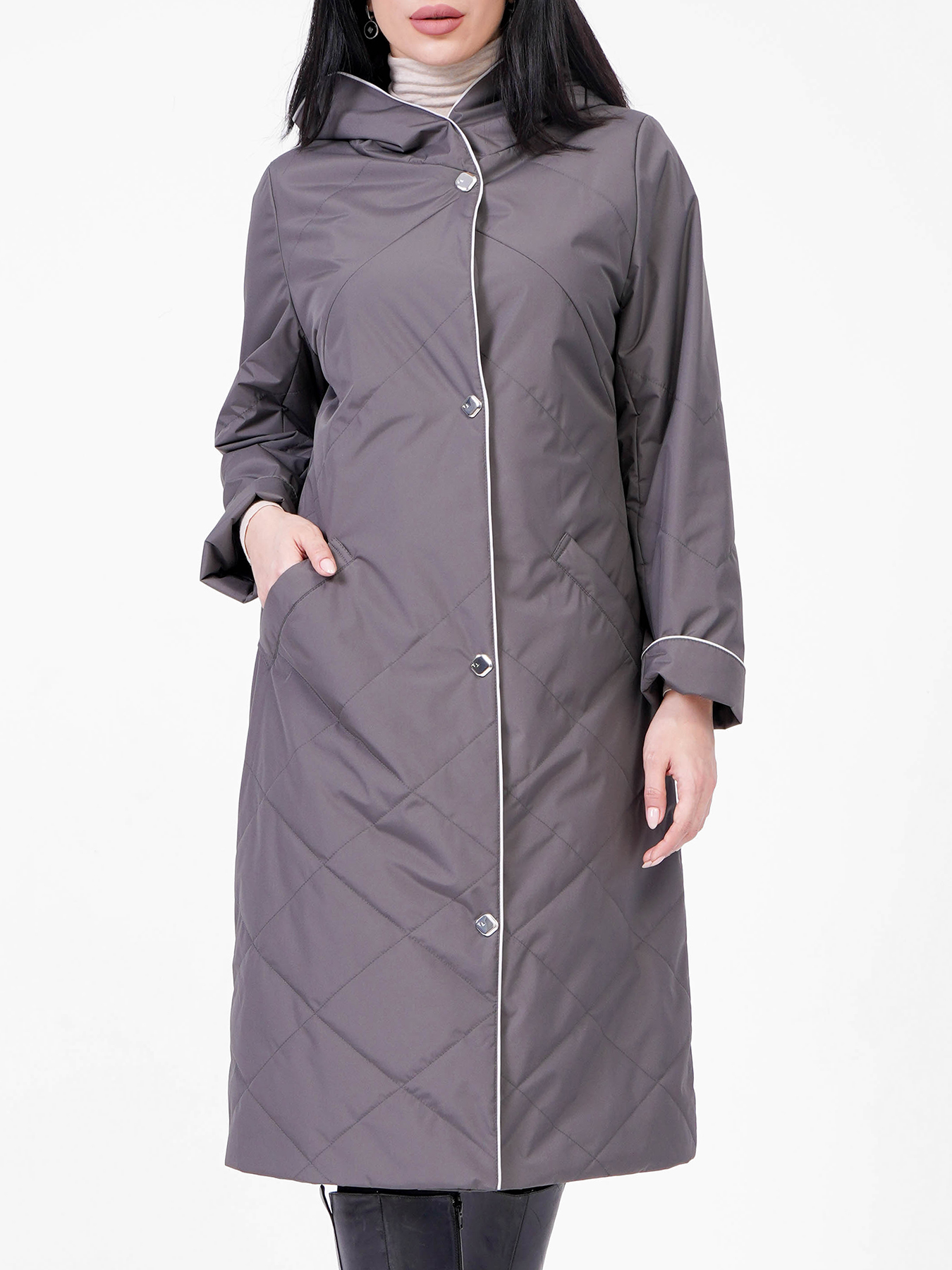 Пальто Maritta 418363-023, цвет темно-серый, размер 50 - фото 1