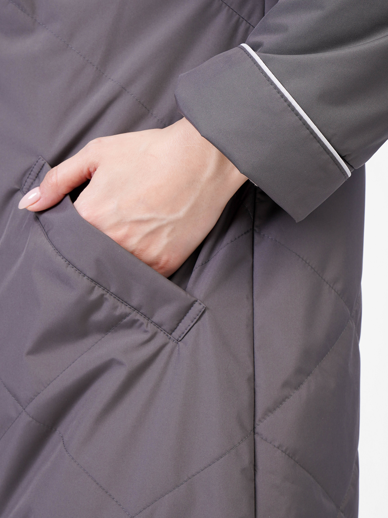Пальто Maritta 418363-024, цвет темно-серый, размер 52 - фото 6