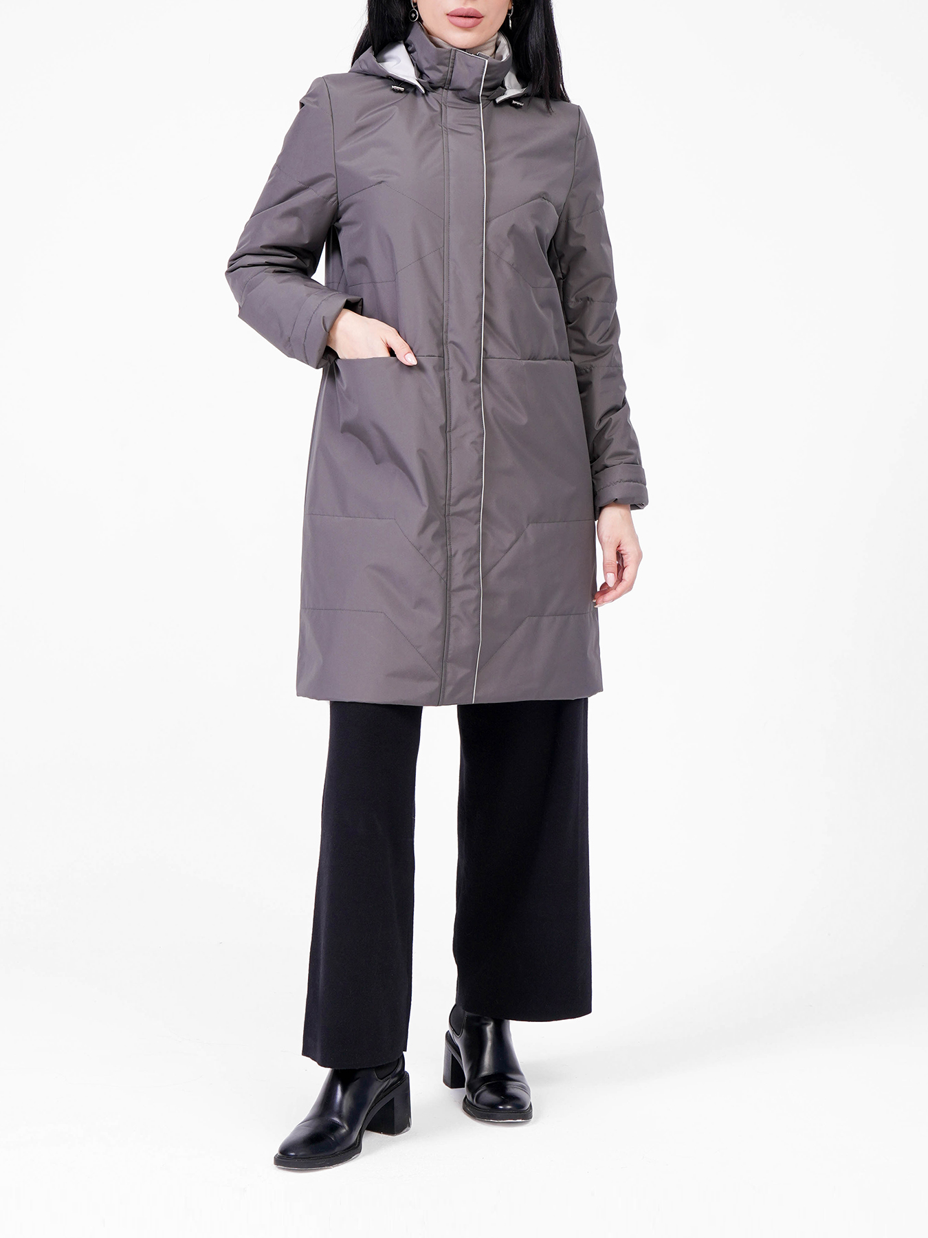 Пальто Maritta 418373-024, цвет темно-серый, размер 52 - фото 7