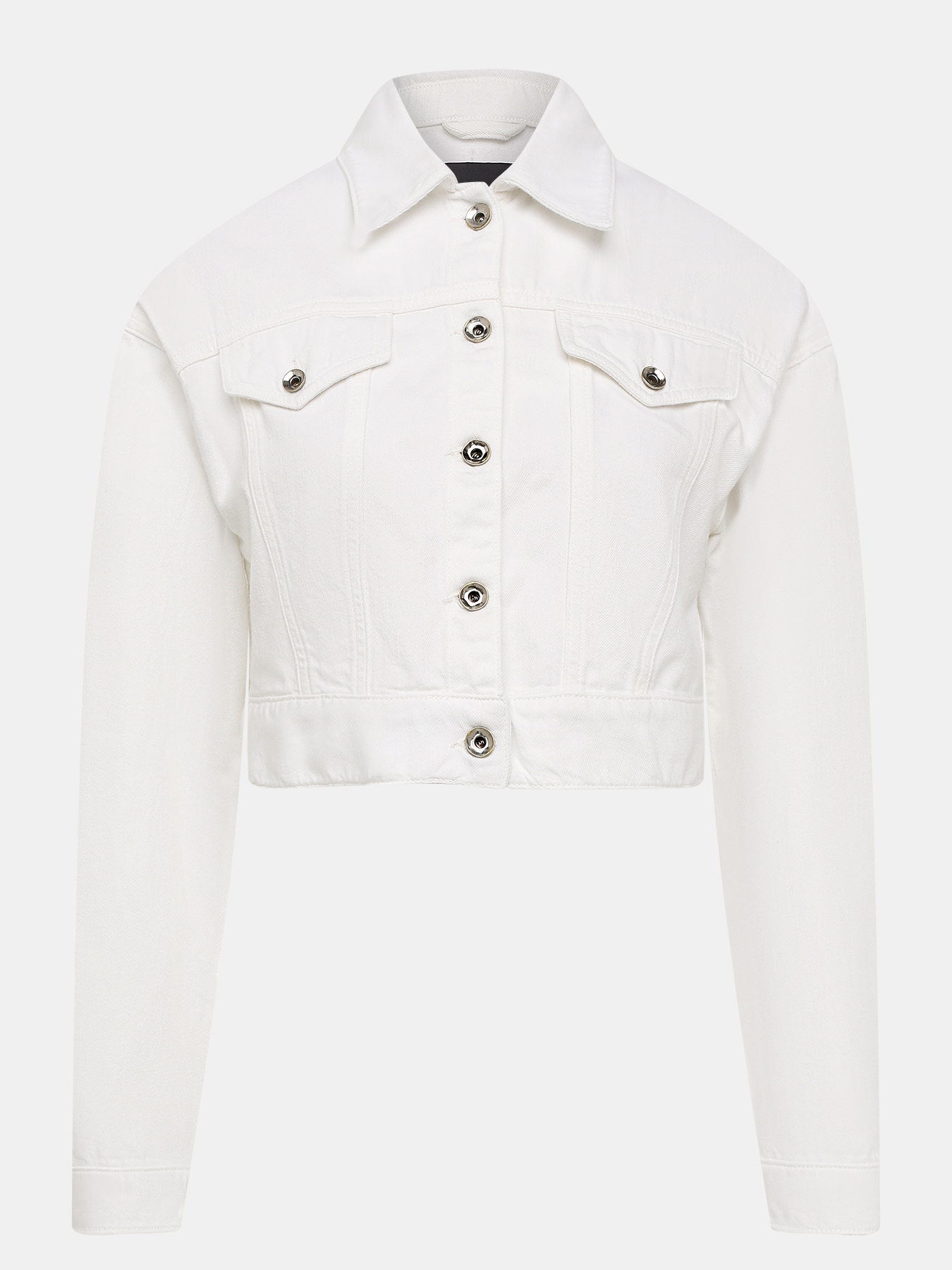Джинсовая куртка Patrizia Pepe 418698-021, цвет белый, размер 42