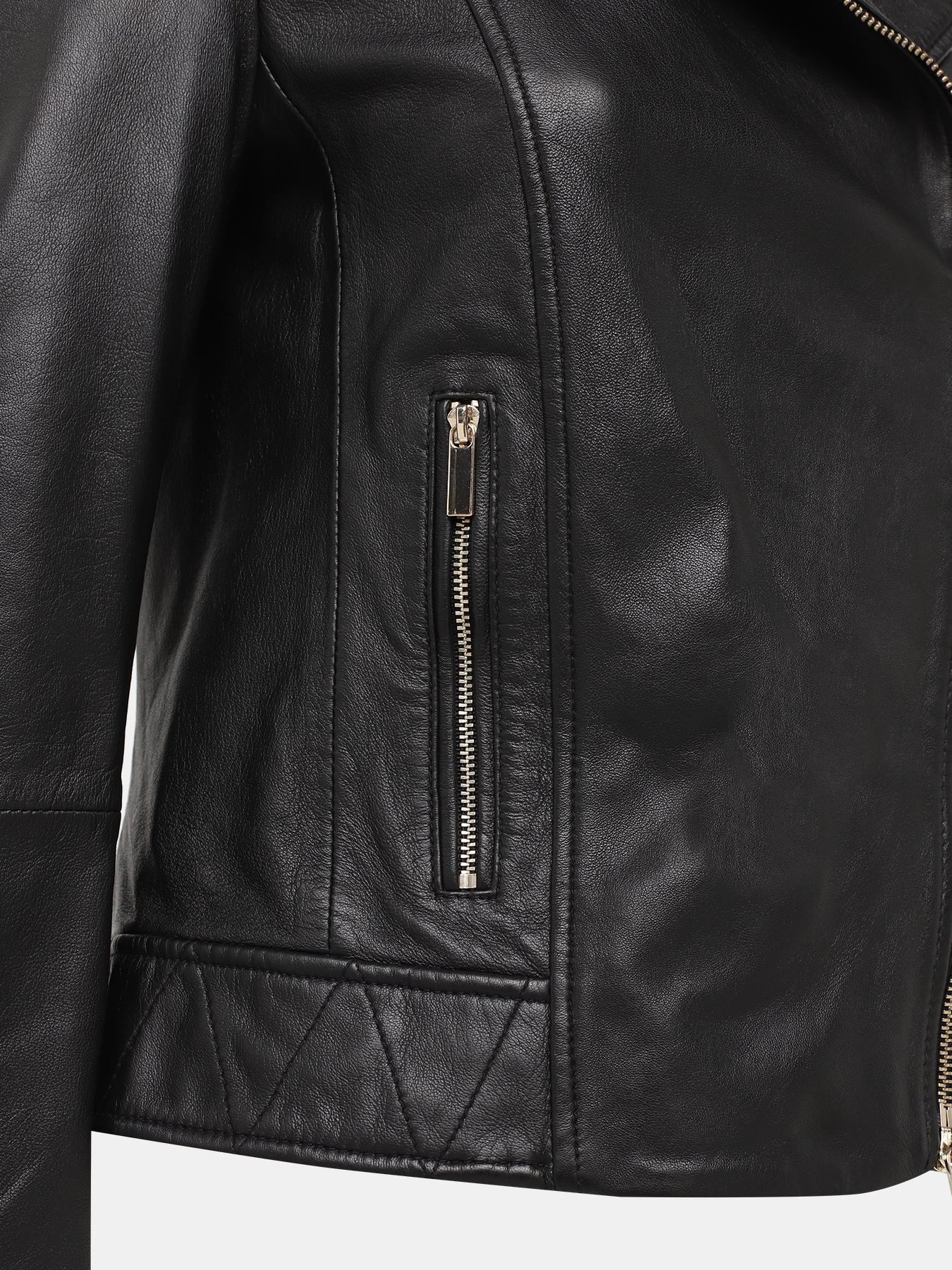 Кожаная куртка Pennyblack 421362-022, цвет черный, размер 44 - фото 5