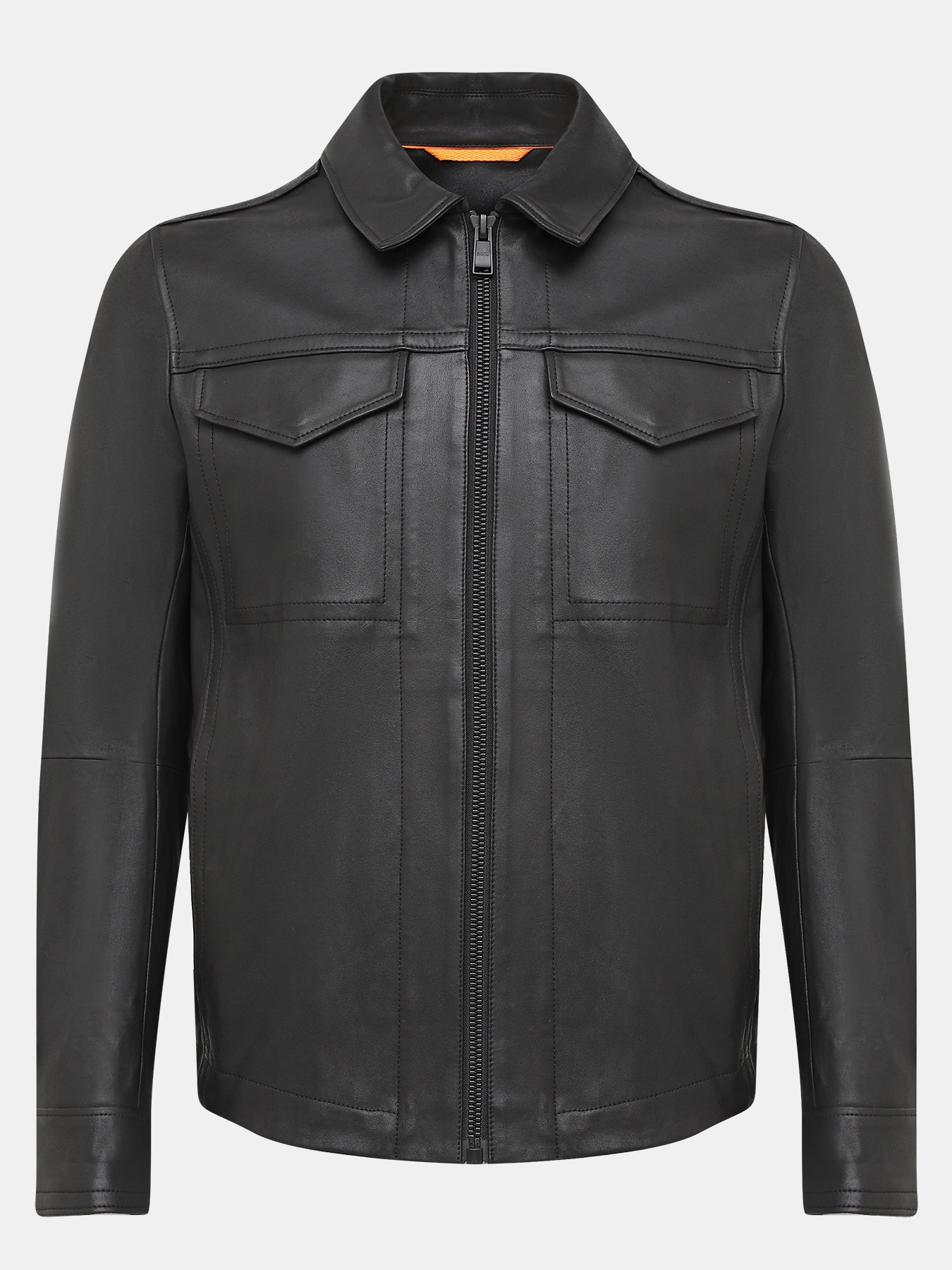 Кожаная куртка Jobeaan BOSS 421912-025, цвет черный, размер 48
