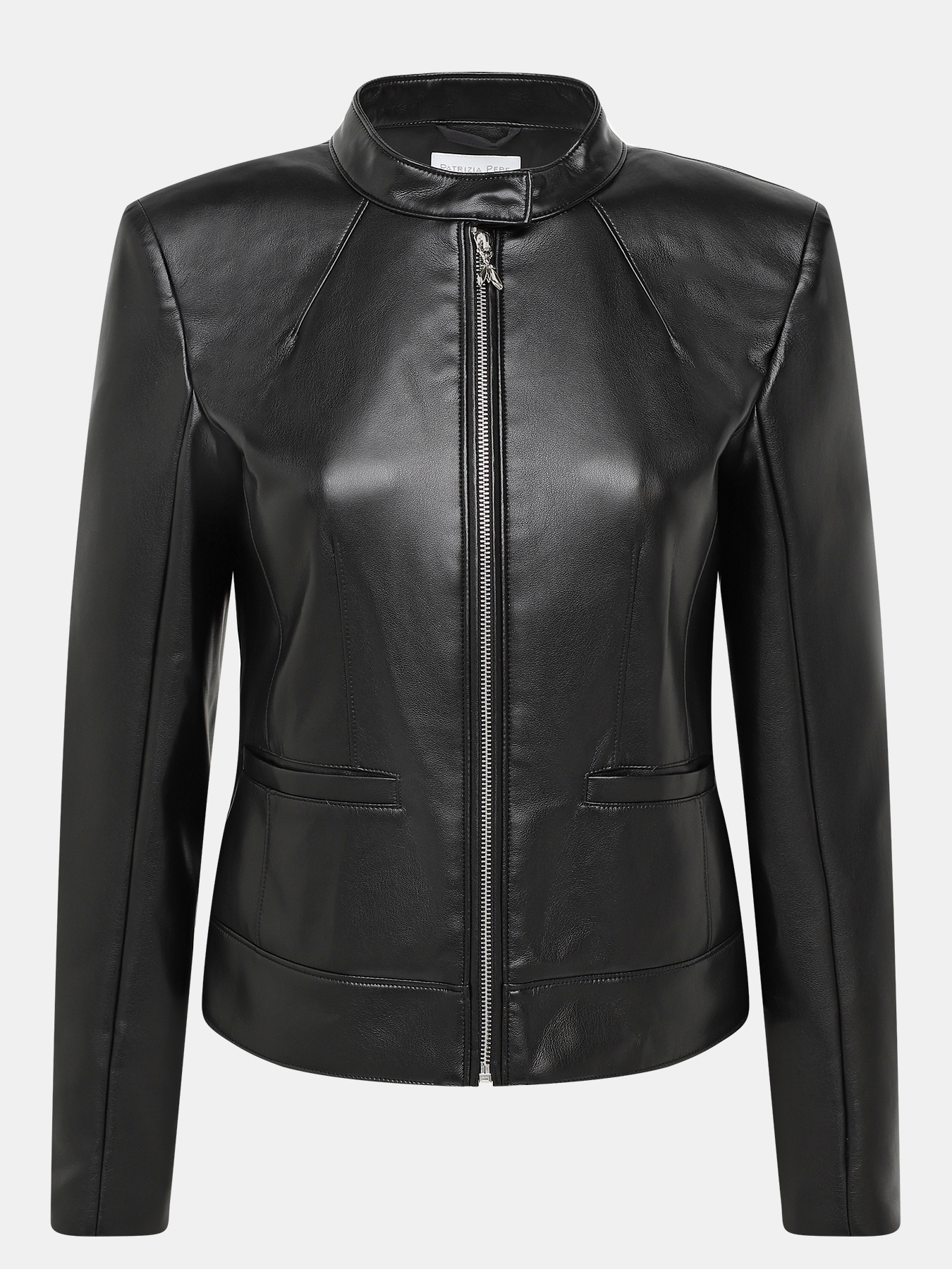 Кожаная куртка Patrizia Pepe 422551-020, цвет черный, размер 40