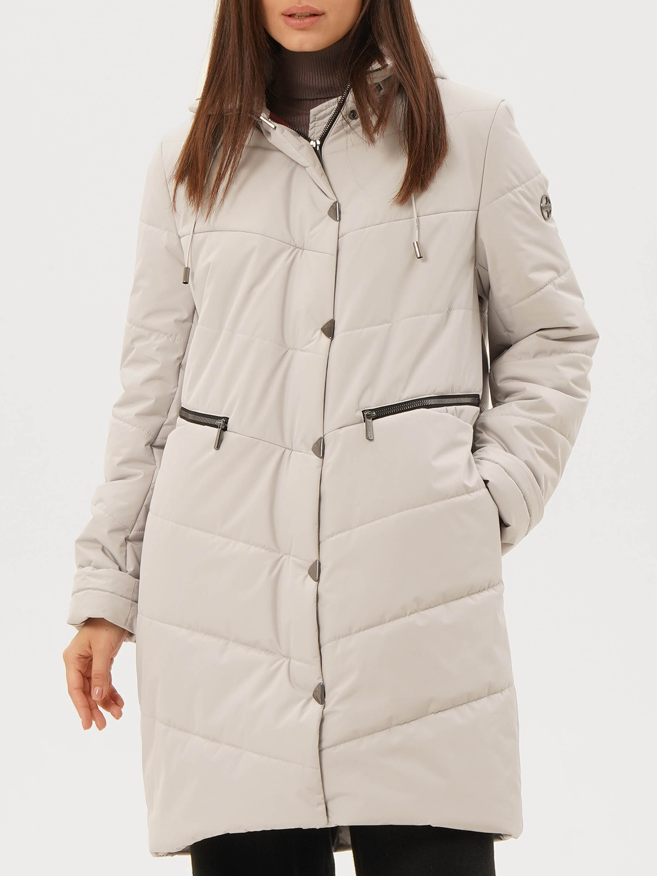 Пальто зимнее Maritta 433513-023, цвет серый, размер 50