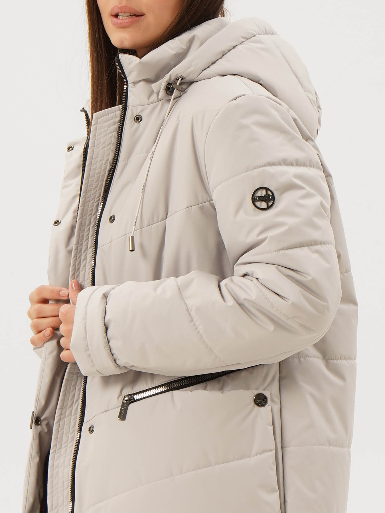 Пальто зимнее Maritta 433513-024, цвет серый, размер 52 - фото 6