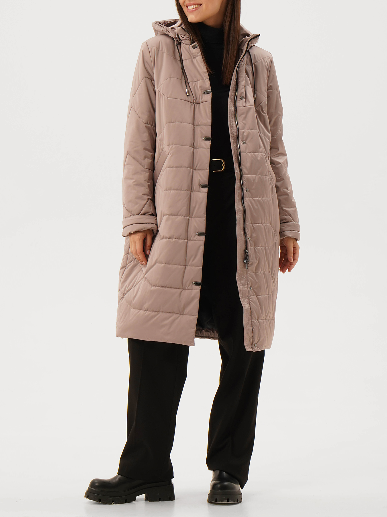 Пальто зимнее Maritta 433520-022, цвет бежевый, размер 48 - фото 5