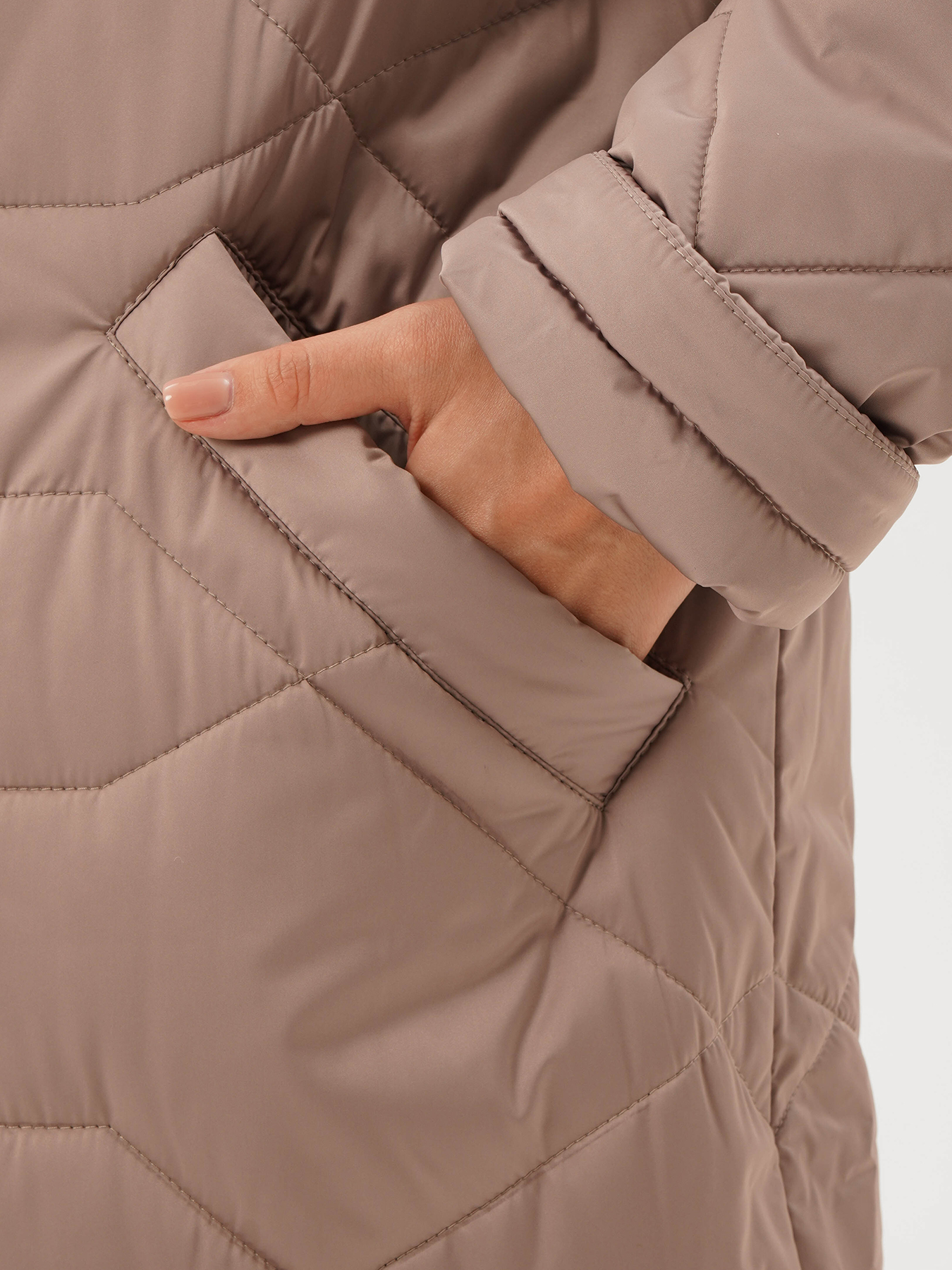 Пальто зимнее Maritta 433520-024, цвет бежевый, размер 52 - фото 3