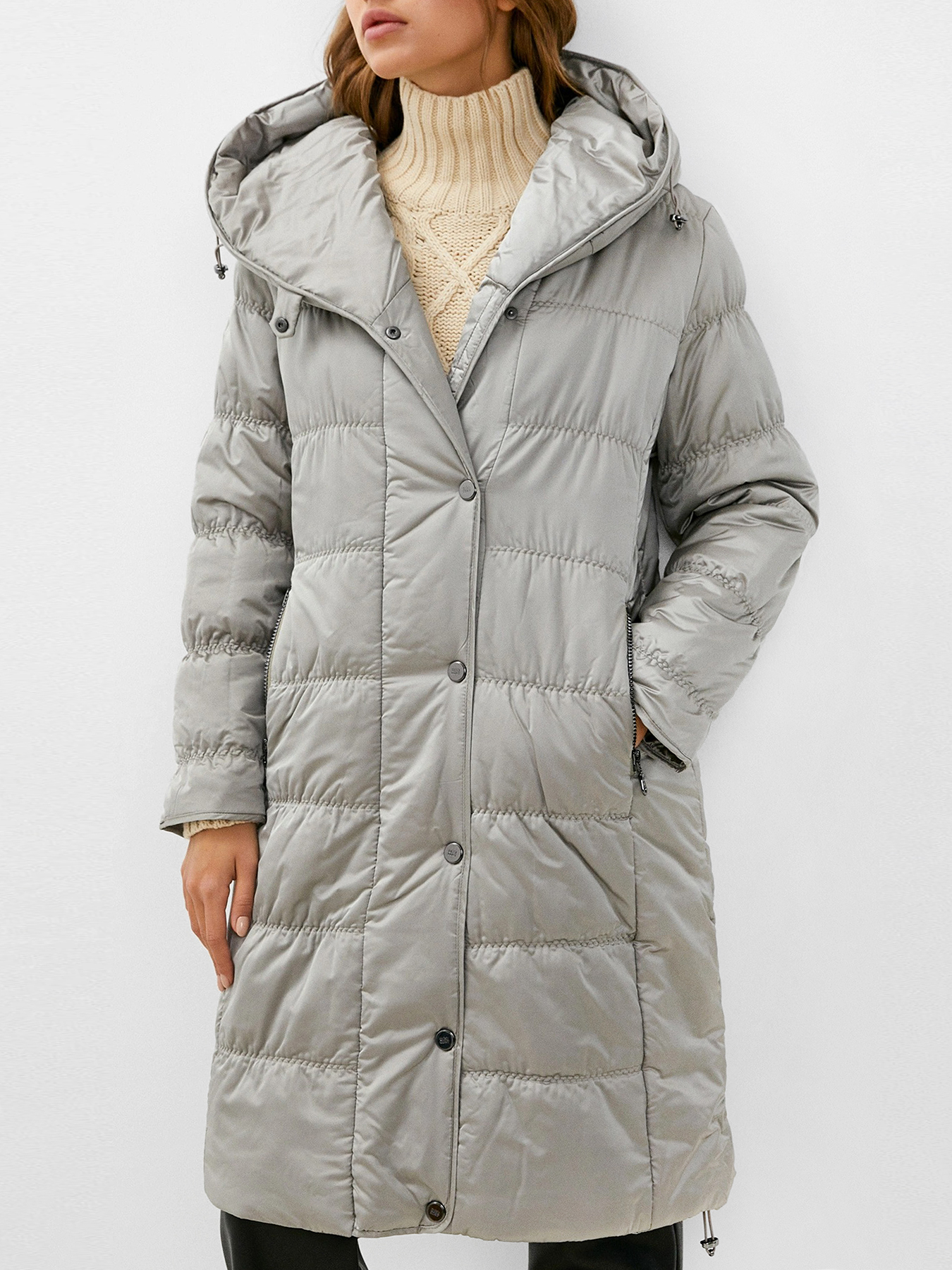 Пальто зимнее Dixi Coat. Цвет: серый