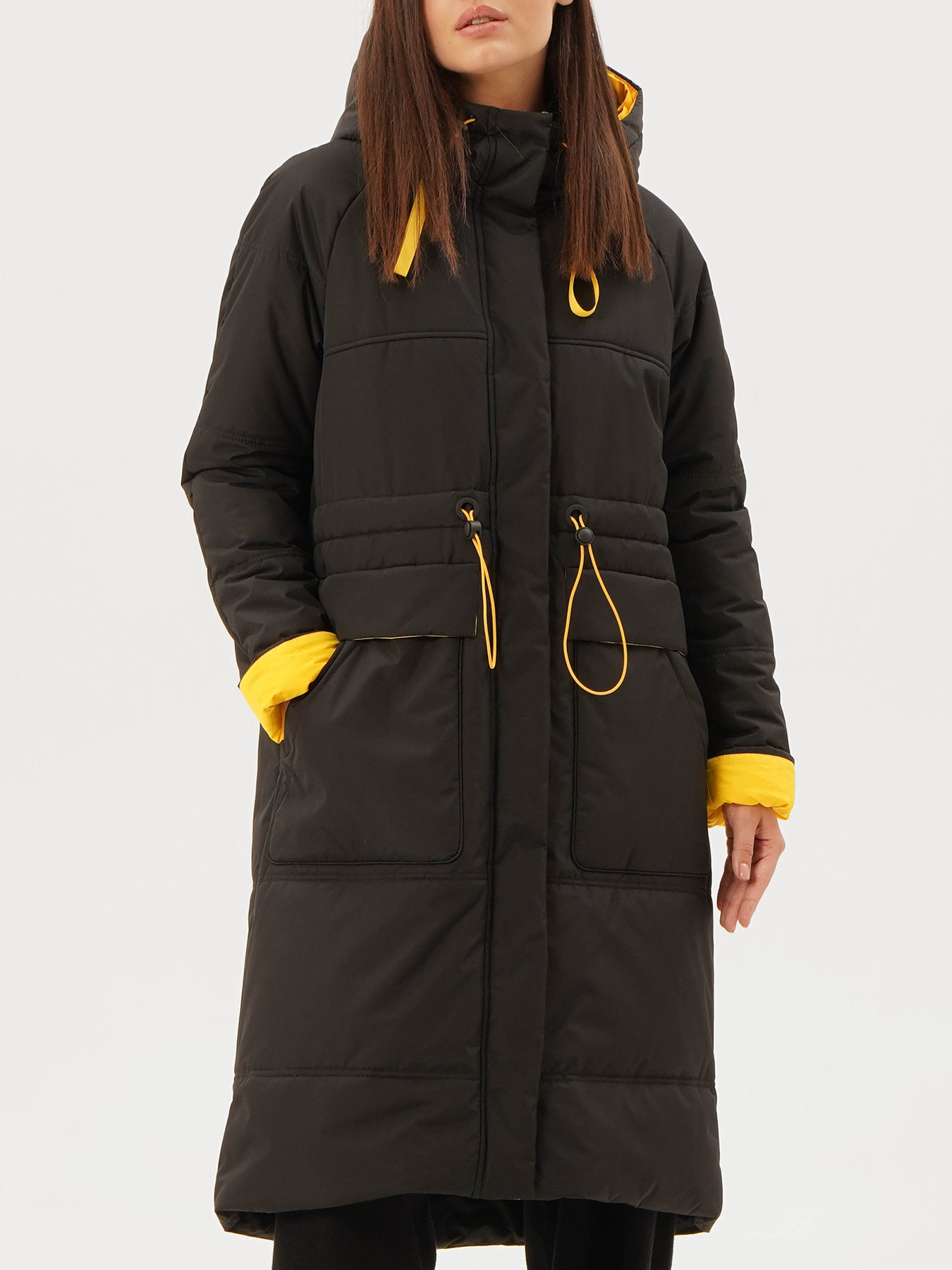 Пальто зимнее Maritta 433538-023, цвет черный, размер 50 - фото 1