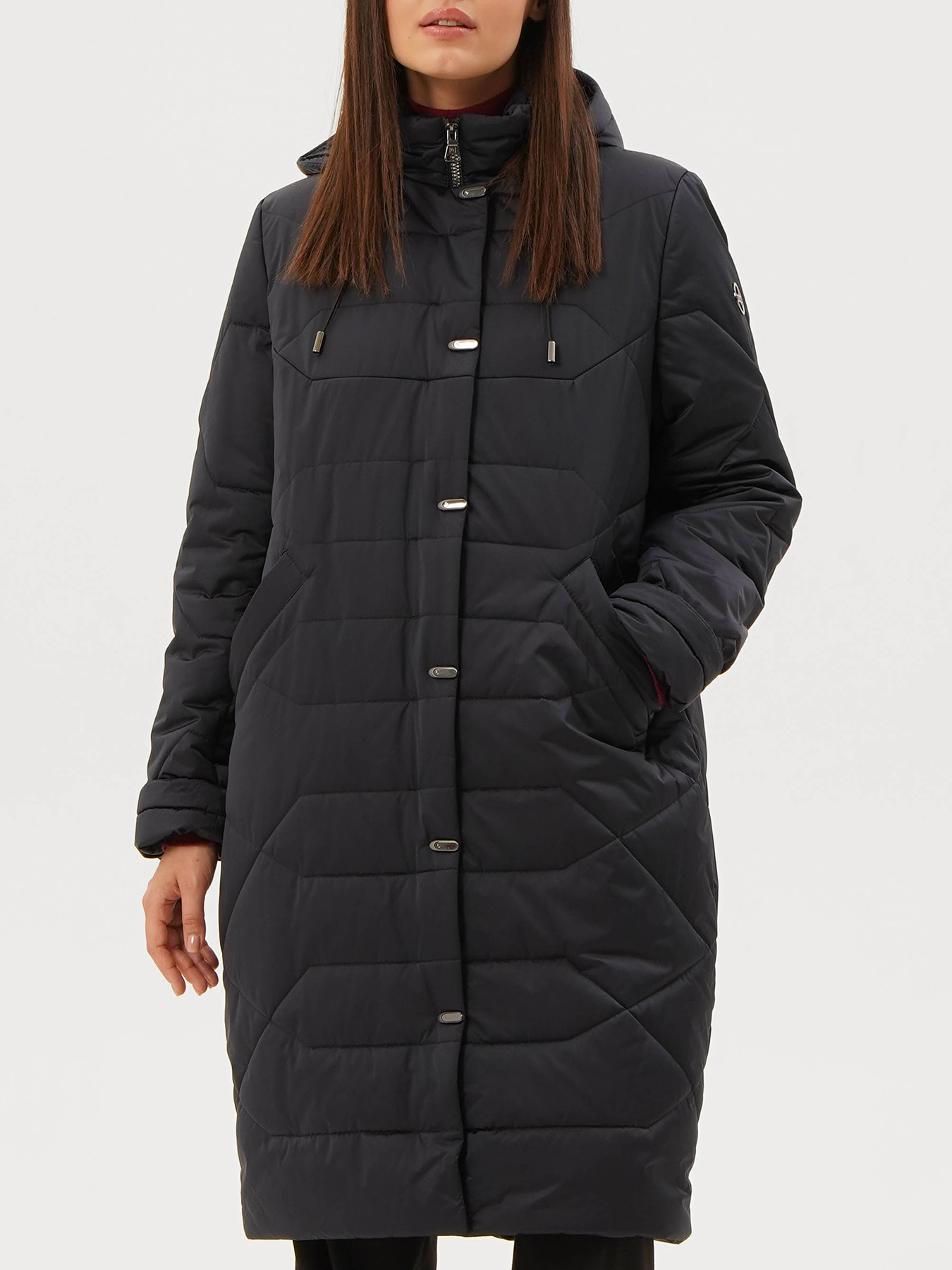 Пальто зимнее Maritta 433560-022, цвет темно-синий, размер 48