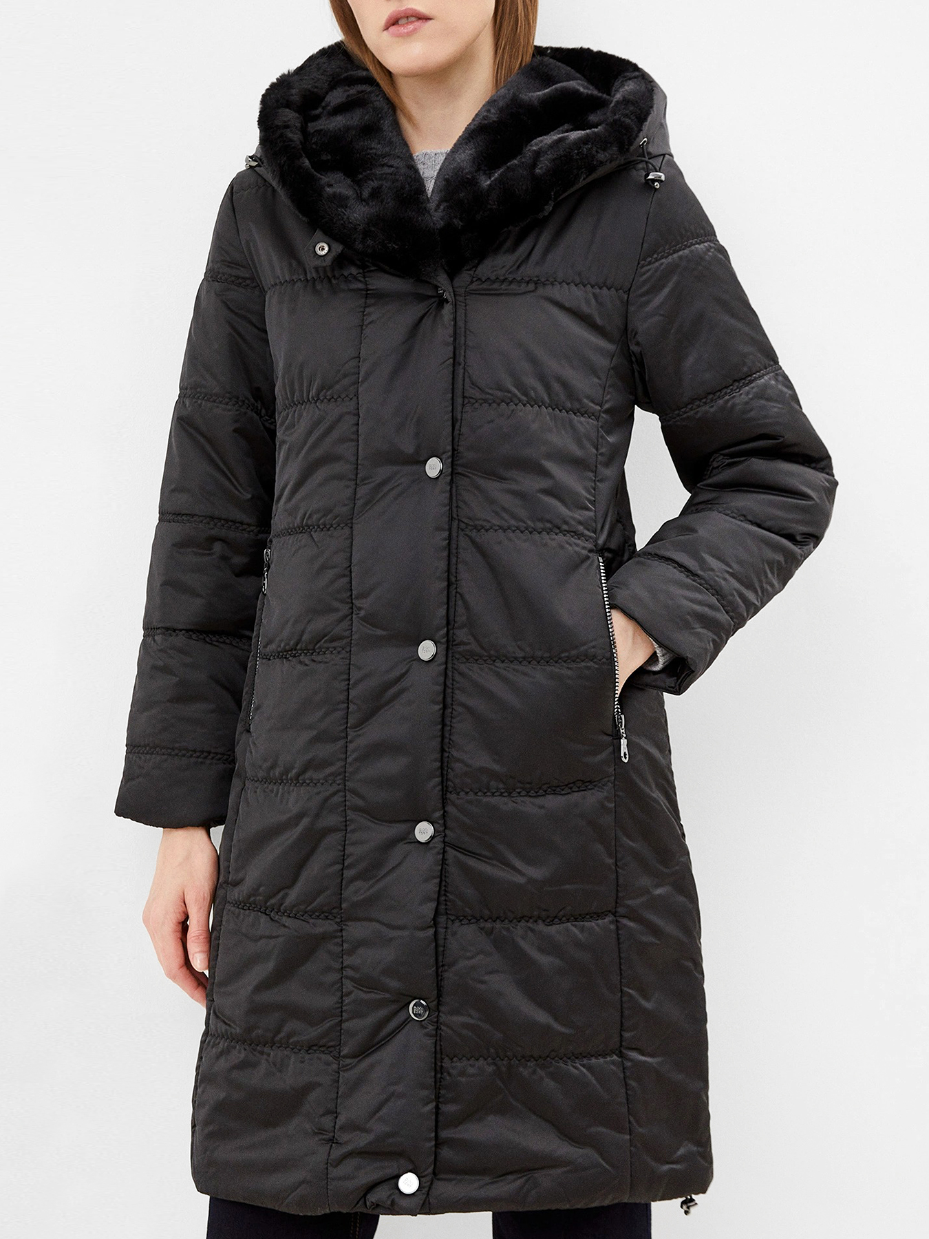 Пальто зимнее Dixi Coat 433590-020, цвет черный, размер 44