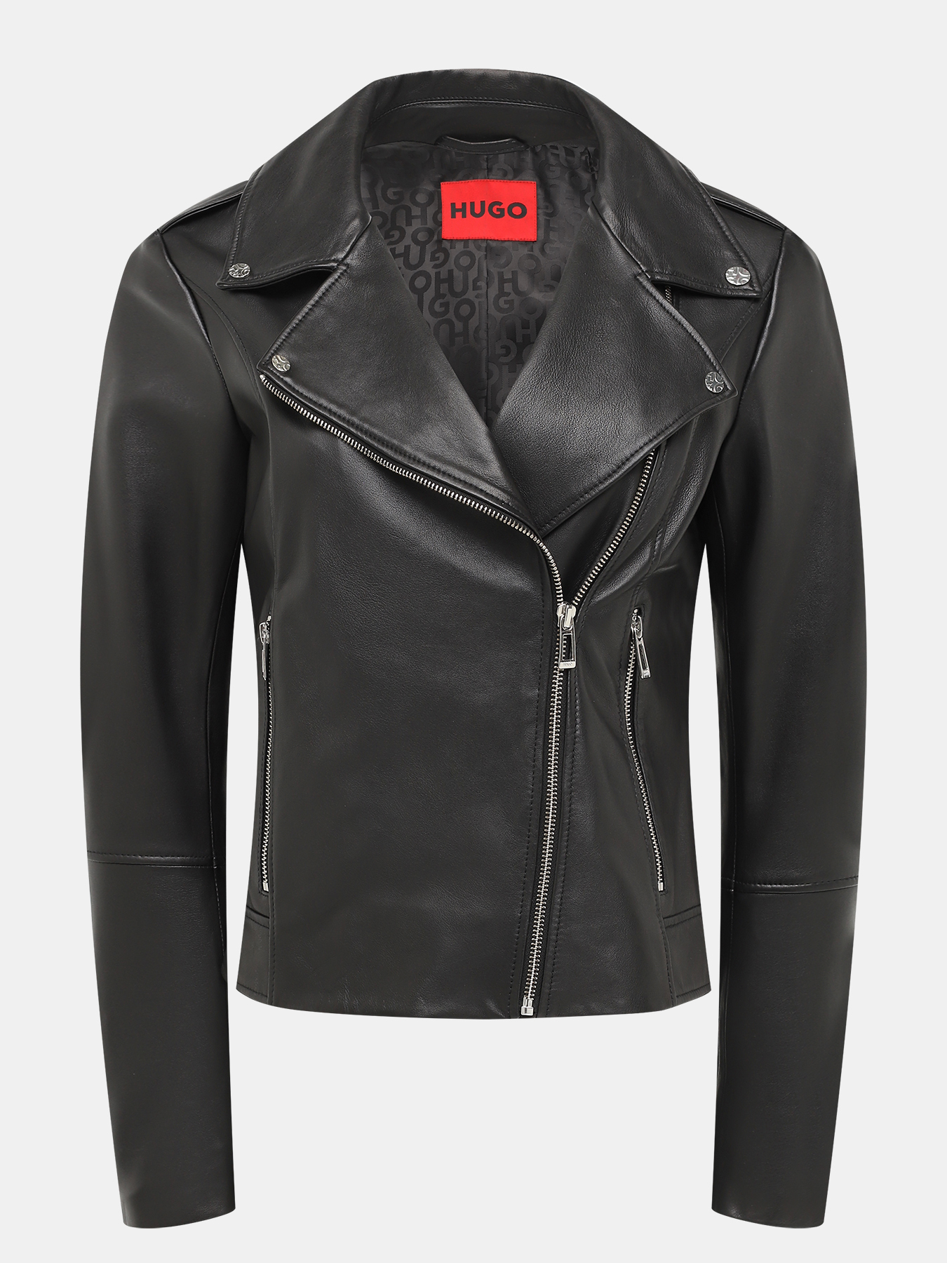 Кожаная куртка Larella HUGO 434520-044, цвет черный, размер 46-48