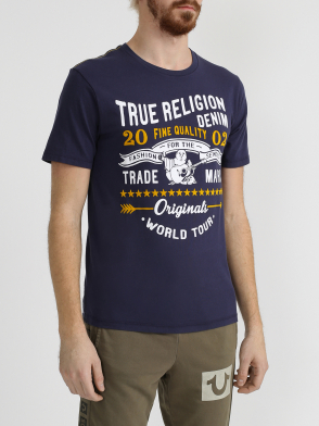 Футболка с рисунком и надписями True Religion. Цвет default. Изображение 1