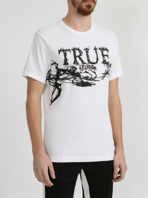 Футболка с рисунком и надписями True Religion. Цвет default. Изображение 1