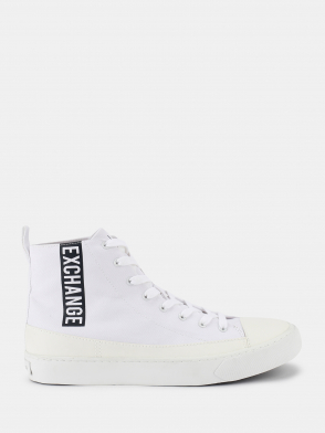 Высокие кеды Armani Exchange. Цвет белый. Изображение 1