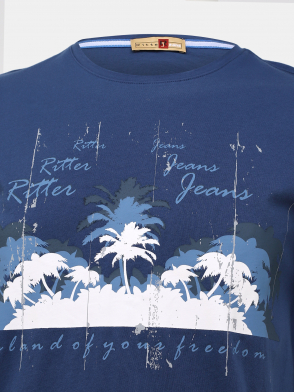 Футболка Ritter Jeans. Цвет синий. Изображение 3
