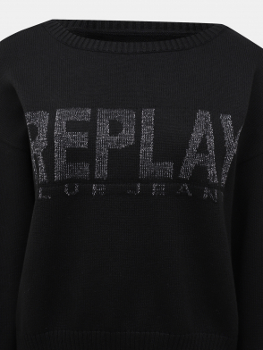Джемпер REPLAY. Цвет черный. Изображение 3