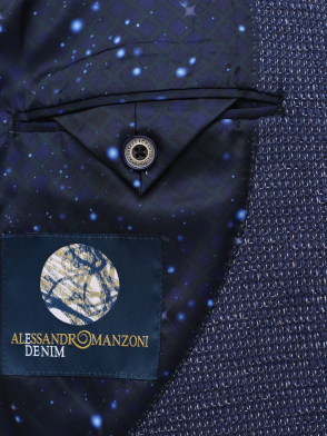 Пиджак Alessandro Manzoni Denim. Цвет синий. Изображение 5