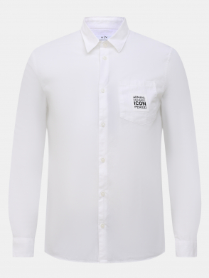 Рубашка Armani Exchange. Цвет белый. Изображение 1