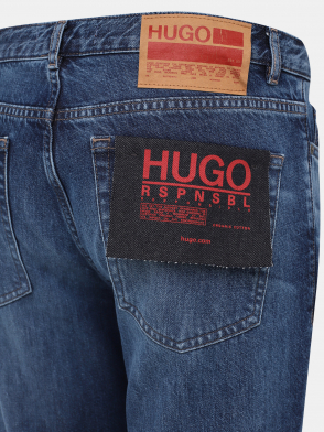 Джинсы HUGO HUGO. Цвет синий. Изображение 4