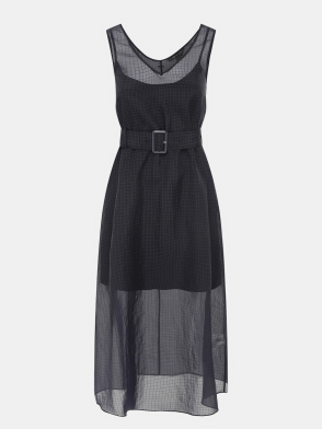Платье Armani Exchange. Цвет темно-синий. Изображение 1